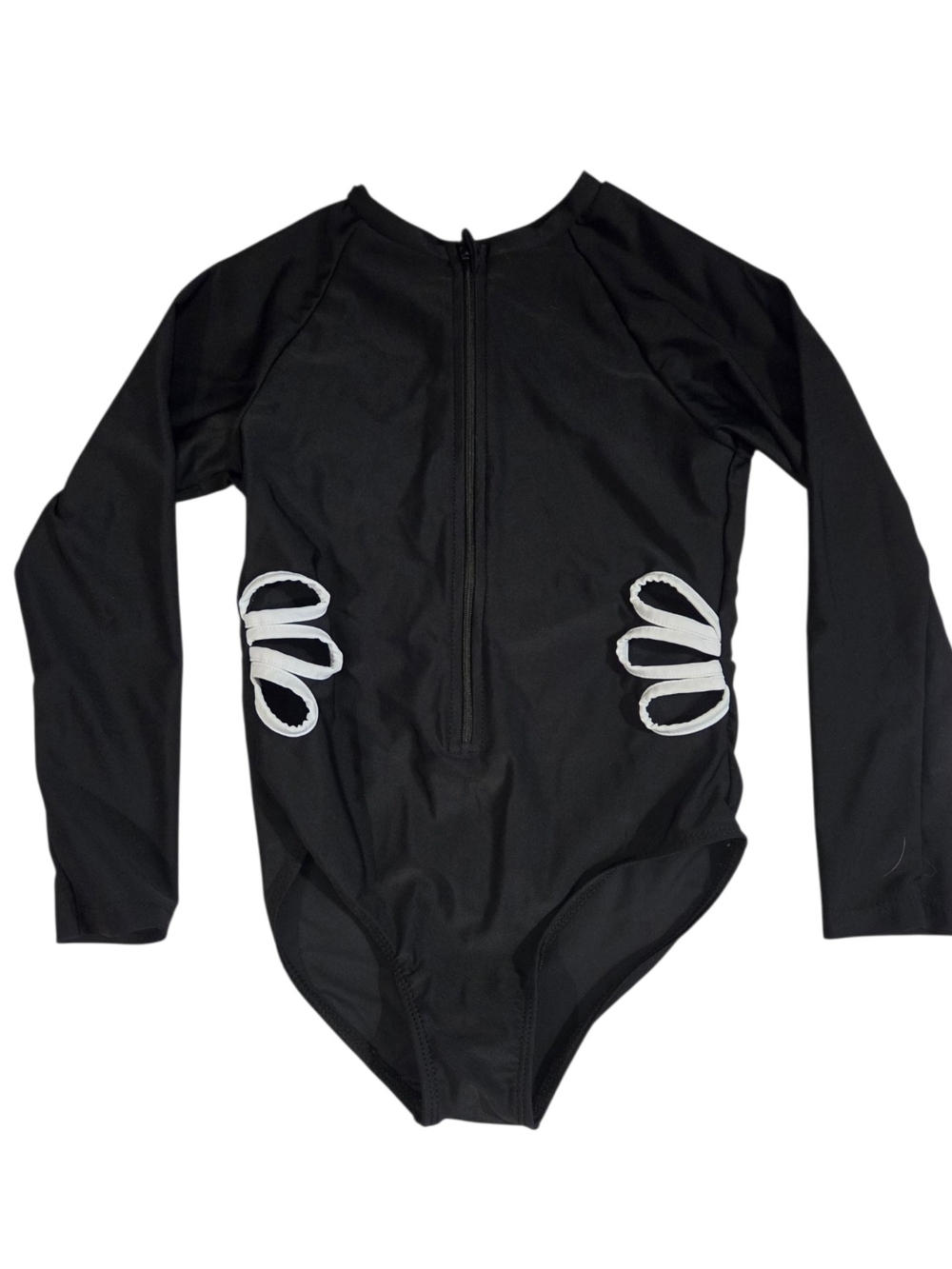 Kids Black Long-Sleeve Swimsuit
